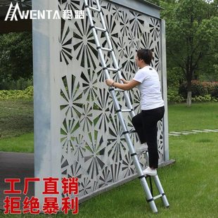 加厚家用 梯子伸缩室内直伸缩铝合金人字梯升降梯折叠梯楼梯升降