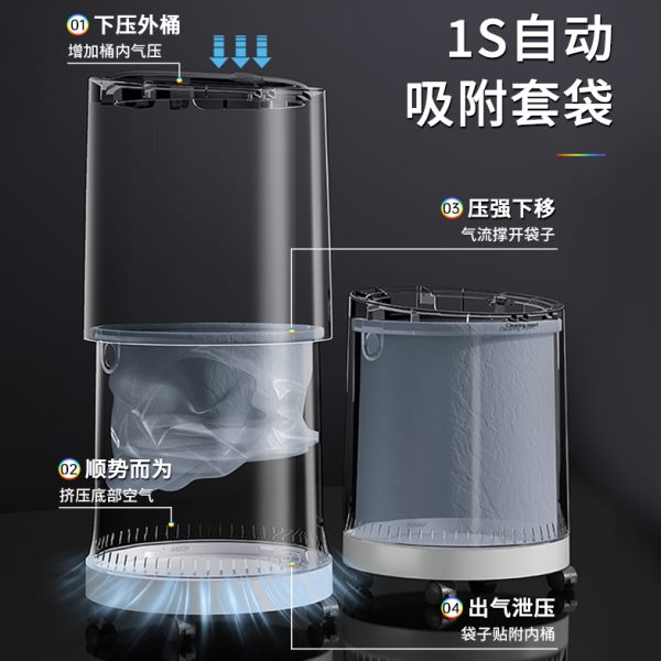 垃圾桶家用厕所厨房带盖带高档卫生间客厅大号容量轻奢2025新款轮