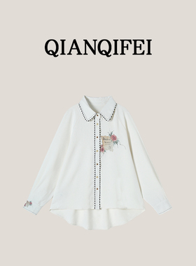 3-7F【古老情书】新款复古小香风娃娃领印花衬衫 26C-011