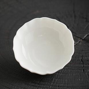 陶瓷品茗杯功夫茶具茶杯单个主人杯家用白瓷茶盏茶碗普洱茶专用杯