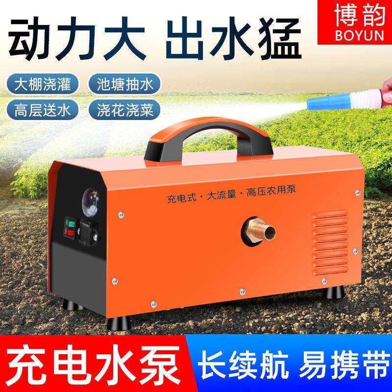 高压充电水泵小型电动抽水机浇水淋菜农用灌溉户外自吸泵洗车自动