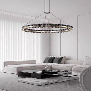 意式极简客厅灯现代简约高端设计感玻璃主卧室书房复式别墅楼吊灯