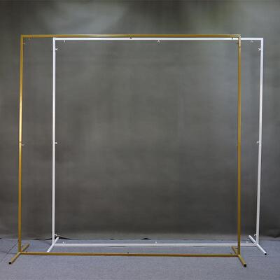 婚礼舞台花架子气球外贸背景装饰布置草坪婚礼铁艺拱形门路引户外