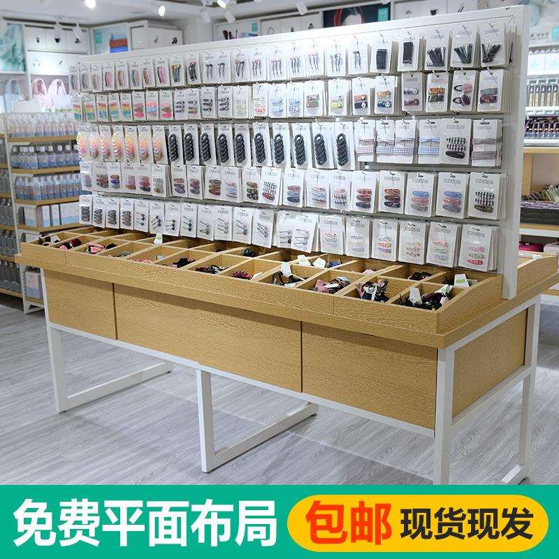 饰品展示柜耳环发箍展示架名创精品店双面挂钩中岛优品饰品店货架