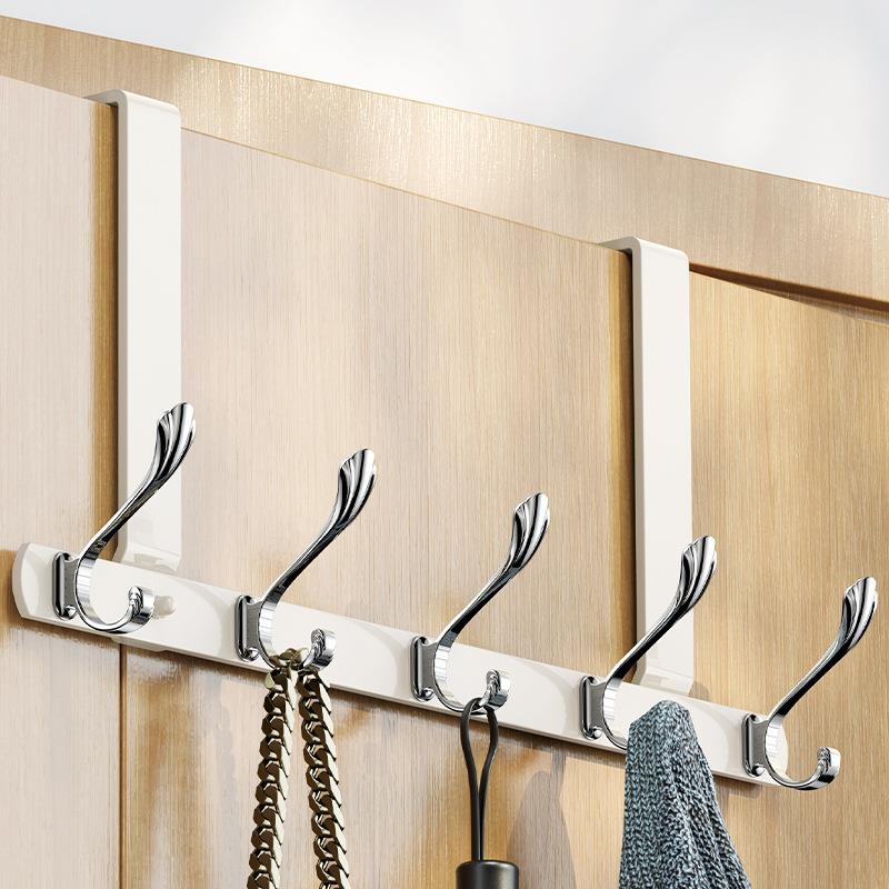 门上挂钩挂架5cm厚门 免打孔卧室门后无痕衣帽钩超长款衣服收纳钩