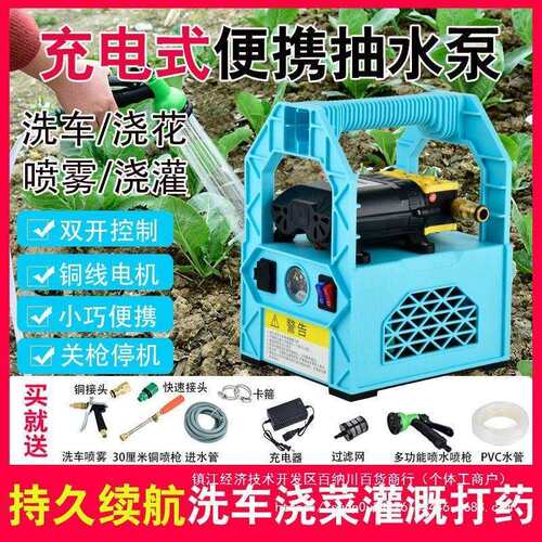 充电式抽水泵小型锂电动家用户外农村农田农用浇菜灌溉神器浇水机