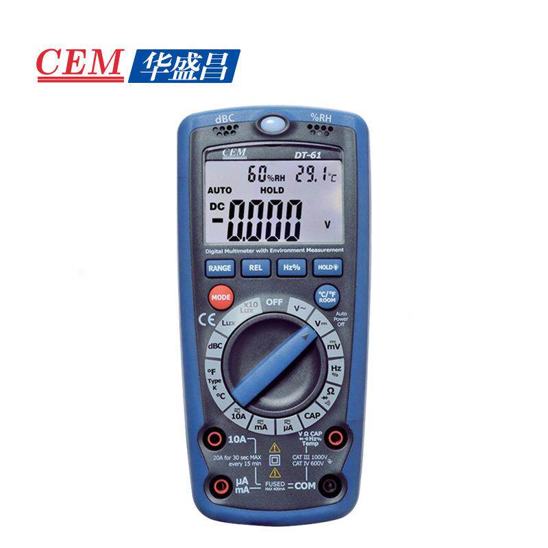 CEM华盛昌六合一多功能环境数字万用表测电压电流电阻占空比DT-61