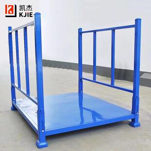 钢制折叠堆垛架可堆叠可拆仓储青岛插管货架巧固架面布料架