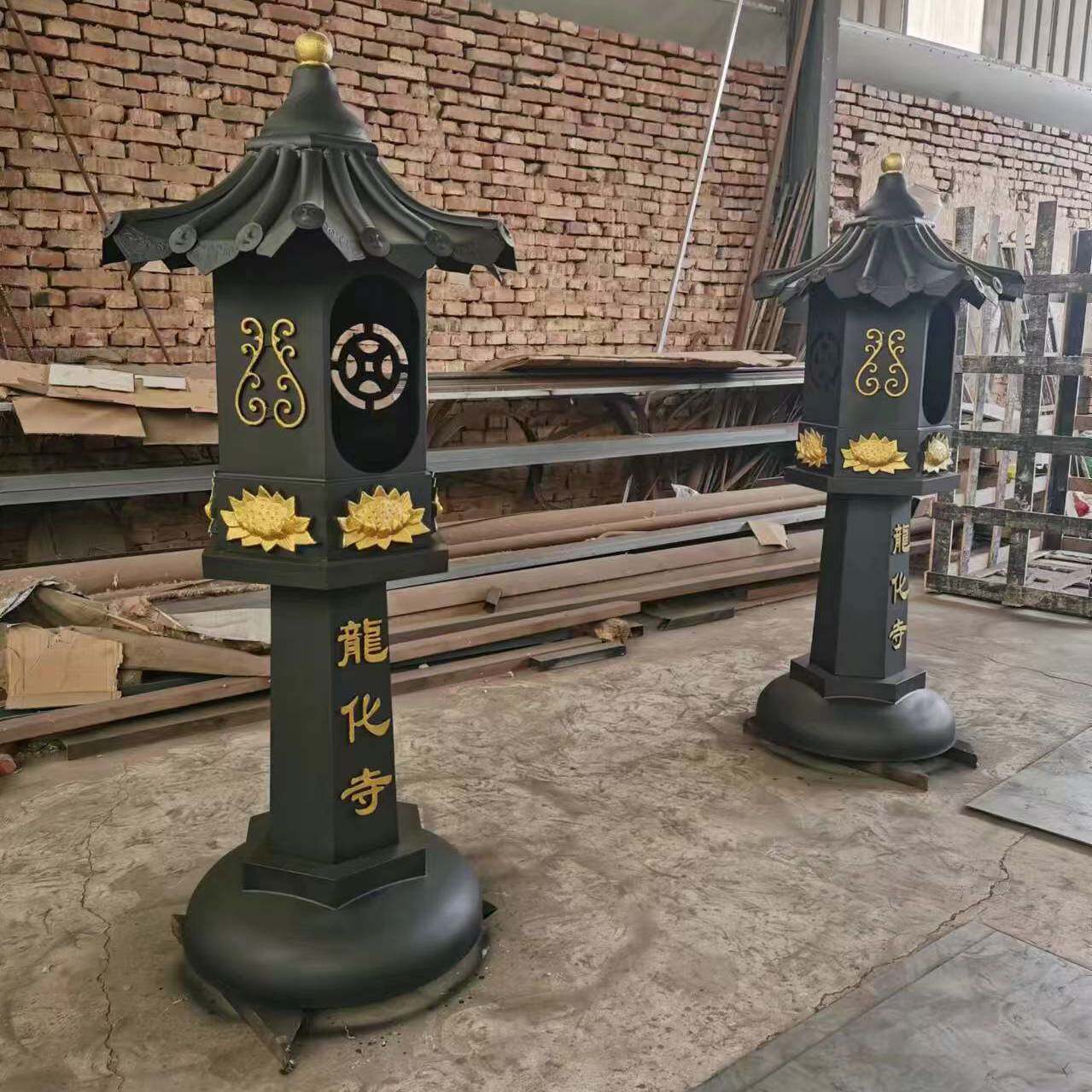 室外长明灯寺庙祠堂油灯塔大型纯铜铸铁酥油灯添油灯防风点香油灯