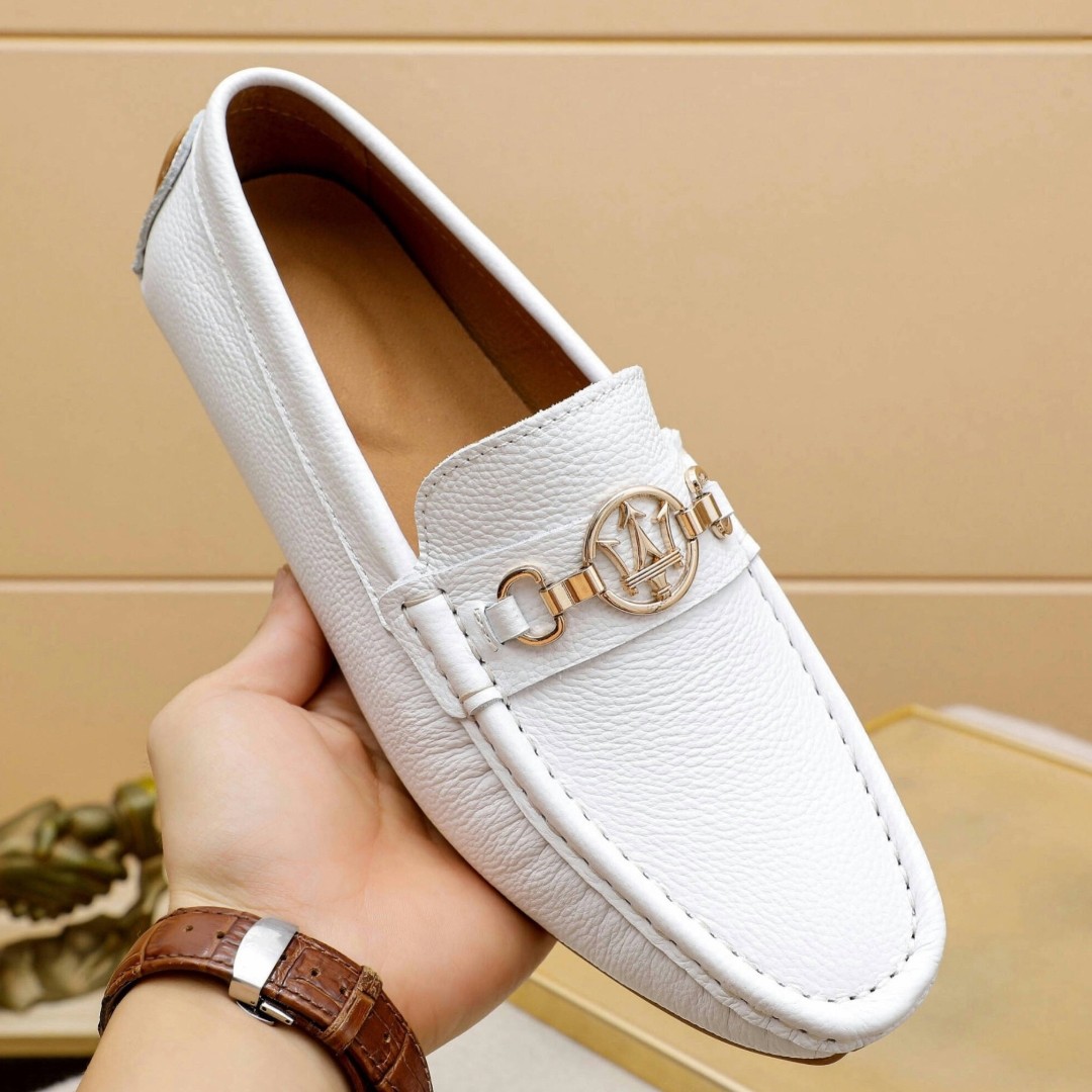 路痴2026白色高端豆豆鞋男新款夏季休闲真皮一脚蹬软底百搭乐福鞋