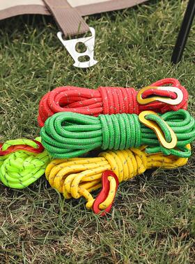 户外反光绳风绳扣4m伞绳帐篷固定绳夜光绳野营调节扣天幕防风绳子