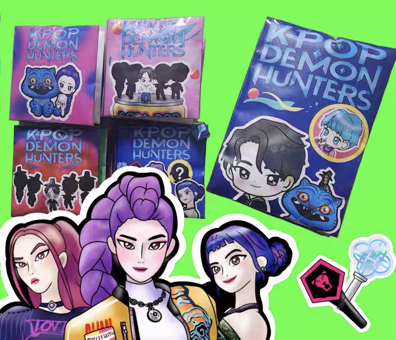 KPOP猎魔女团男团安静书周边换装贴纸儿童手工创意diy益智玩具
