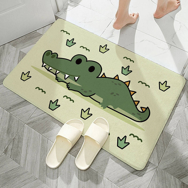 卡通恐龙浴室地垫卫生间地毯入户进门厕所门口洗手间吸水防滑脚垫,居家布艺,家用脚垫,淘宝优惠券,粉丝福利购,淘宝优惠卷
