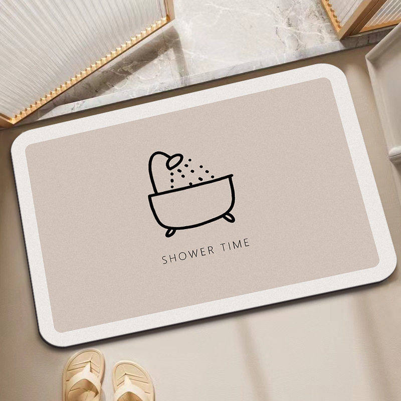现简约浴室门口防滑地垫家用卫生间吸水速干门垫硅藻泥地垫发,居家布艺,家用脚垫,淘宝优惠券,粉丝福利购,淘宝优惠卷