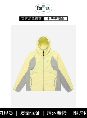 【现货】theBarnnet shell星星绣花拼接撞色摇粒绒连帽夹克上衣女