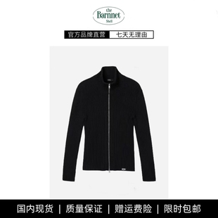 shell韩国Jennie高领拉链针织开衫 theBarnnet 上衣外套女 现货