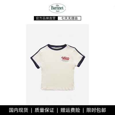 【现货】theBarnnet shell辣妹短款T恤女修身短袖小众美式上衣潮