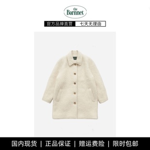 【现货】韩国小众 the barnnet 八奶氛围感 白色毛毛大衣外套