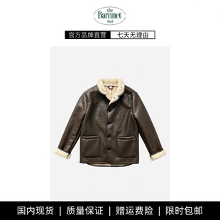 shell韩国jennie翻领羊羔毛皮毛一体外套上衣 theBarnnet 现货