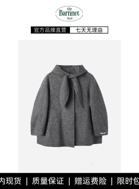 【现货】theBarnnet shell新款韩国兔耳朵羊毛中长款毛呢大衣外套