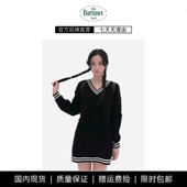 shell韩国小众Jennie同款 theBarnnet V领上衣毛衣短裙女 现货