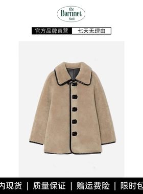 【现货】theBarnnet shell两面穿羊毛外套翻领皮毛一体保暖夹克女