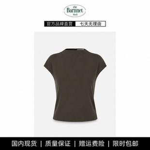【现货】theBarnnet shell韩系纯色半高领衬衫上衣百搭显瘦短袖