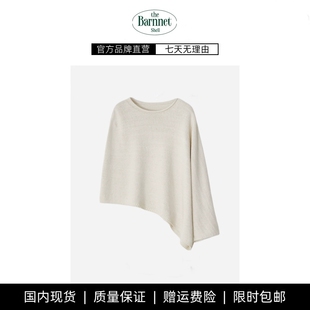 shell韩国设计师禅意不对称斜下摆罩衫 theBarnnet 针织衫 现货