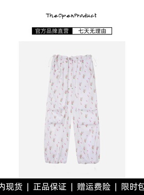 【现货】韩国小众Theopen Product沈梦辰宋妍霏碎花降落伞工装裤