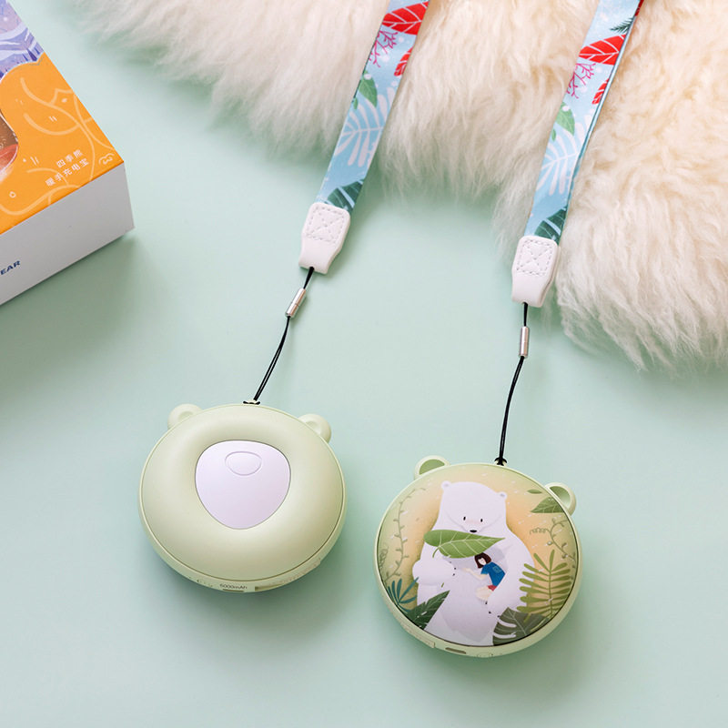 2023 새로운 사계절 곰 손 따뜻하게 전원 은행 2-IN-1 휴일 선물 USB 크리 에이 티브 충전  따뜻하게
