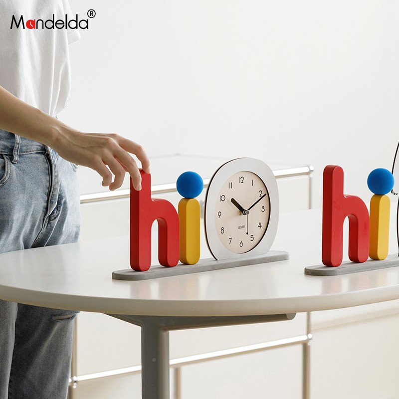 96695高得客家居摆件达小熊创意钟关厅视满柜座卧室档玄电装品饰