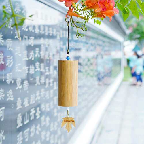 日式仿古竹子风铃bamboo wind chimes 古风手摇竹筒和弦风铃