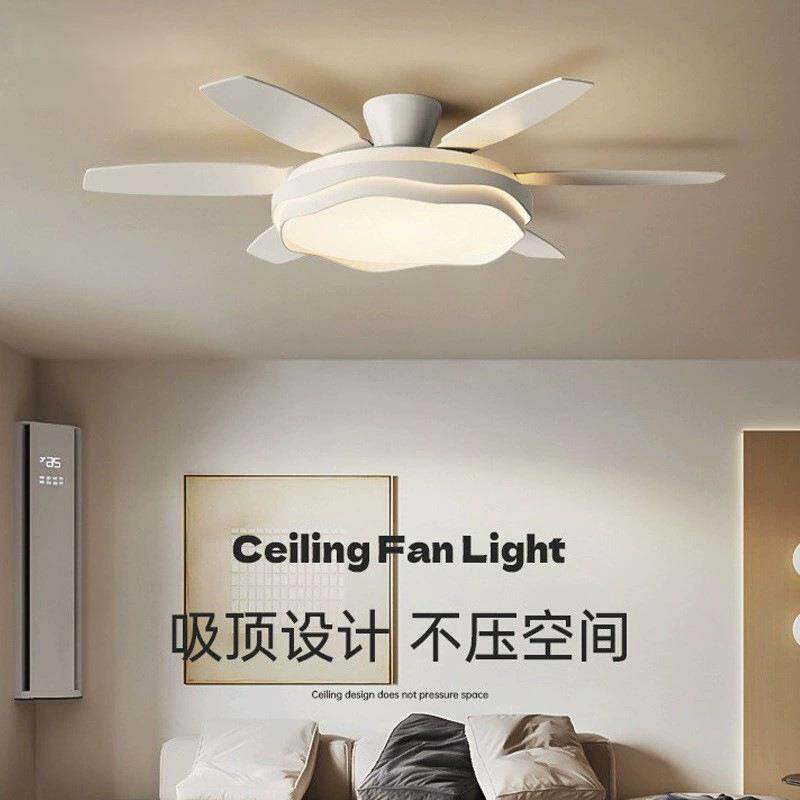 2025年新款护眼风扇灯客厅餐厅家用大尺寸吊扇奶油风广东中山灯具