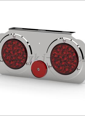 12V/24V黑色殼貨車後燈出口貨車尾燈總成 LED電子三馬燈尾燈