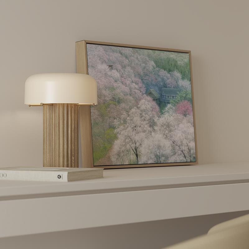 野地美树子北欧原木风卧室床头装饰画简约温馨入户玄关柜壁画挂画