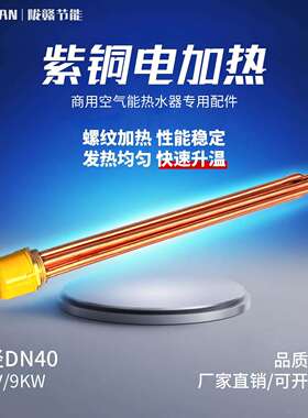 全铜电加热 DN40/380V.9KW 空气能太阳能 酒店宾馆热水箱加热管