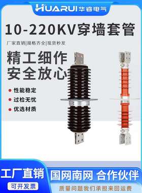 CWC-CWW20KV-35KV/2500-4000A户外电站高压穿墙套管10KV铜棒陶瓷