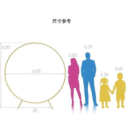 金属结婚礼拱门铁艺婚庆专用圆弧拱形支架子草坪圆环花架圆形道具