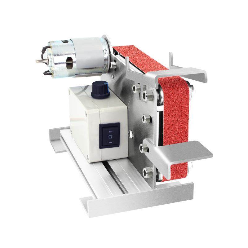 小型迷你电动砂带机DIY抛光机磨刀机磨刀器开刃机台式打磨机