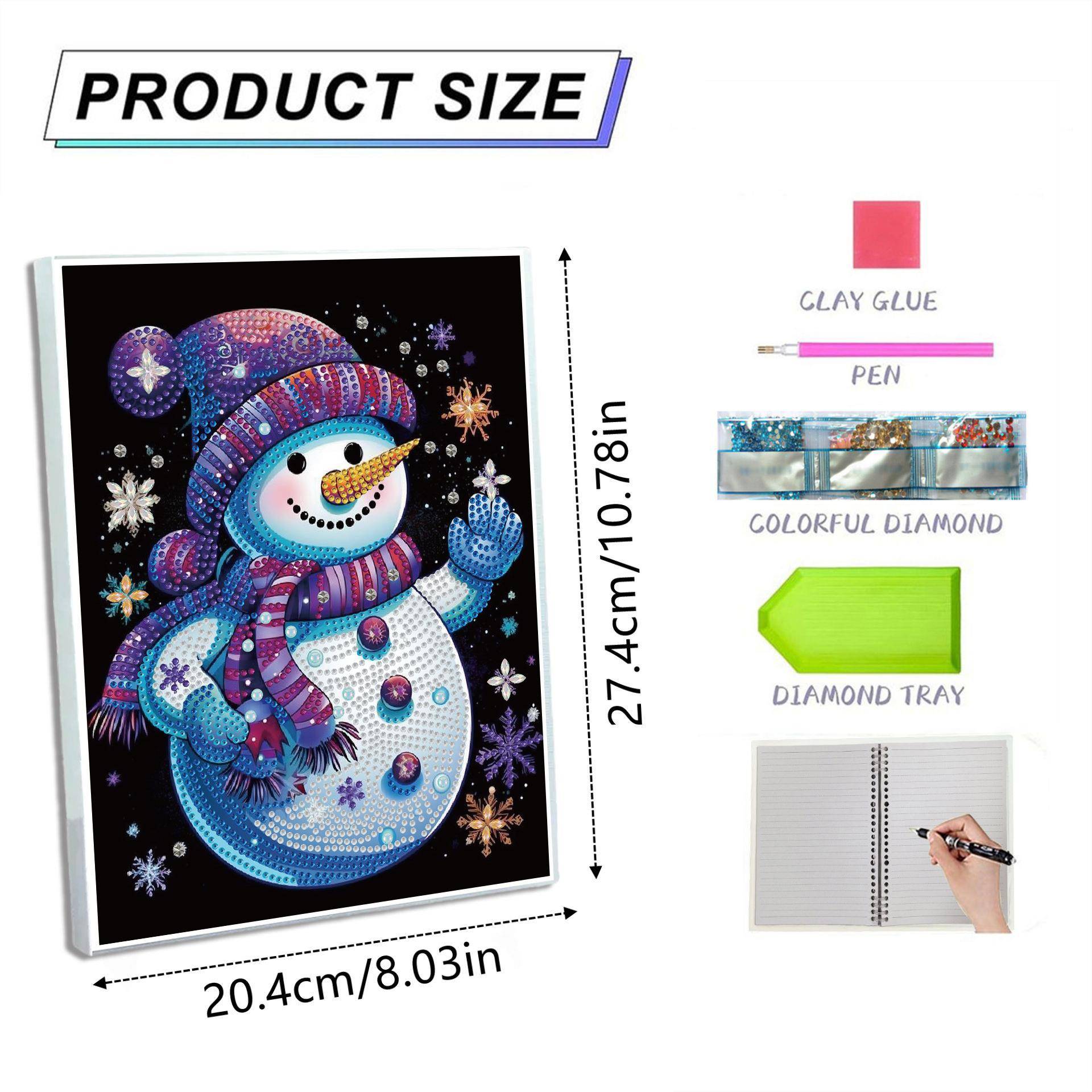新款钻石设计系列封面5D钻石画笔记本60张/120页B5活页本