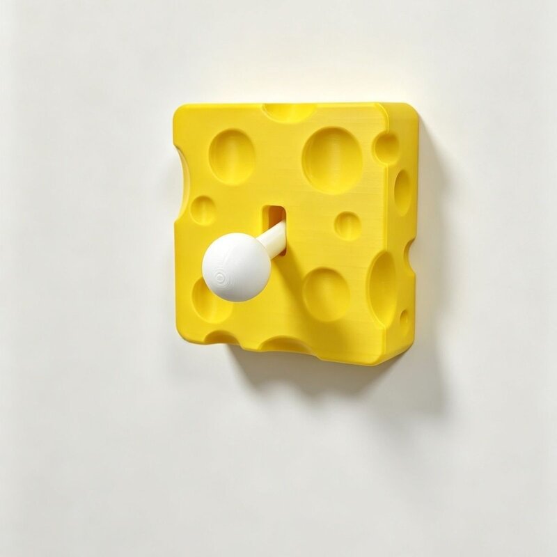 趣味3d打印奶酪86开关面板贴家用摇杆控制器创意装饰墙贴