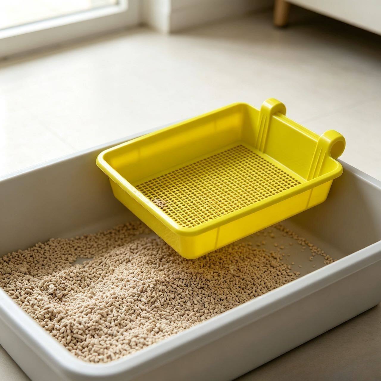 猫砂盆钩架塑料粉尘筛子家用猫咪清洁宠物猫砂过滤筛网工具
