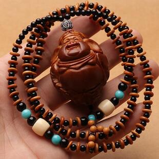 印尼大橄榄手工雕刻福猪挂件核雕可爱猪脖挂挂饰把玩件