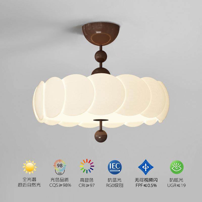 南洋风卧室吸顶灯中古奶油风主卧公主房灯具现代简约设计师书房灯