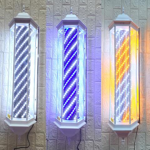 美发转灯理发店LED旋转加亮发廊户外复古简宫灯挂墙防水灯箱