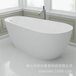 AR欧科里恩亚克力人造石一体成型人造石浴缸盆外贸出口