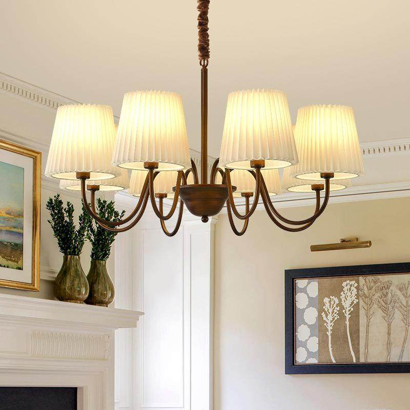 美式复古乡村吊灯客厅主灯中古风法式简约主卧室餐厅中山灯具新款