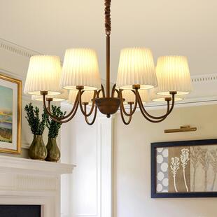 美式复古乡村吊灯客厅主灯中古风法式简约主卧室餐厅中山灯具新款