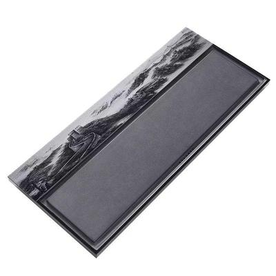 整块乌金石茶盘家用茶台送礼影雕工艺高端黑金石材排水茶具茶托盘