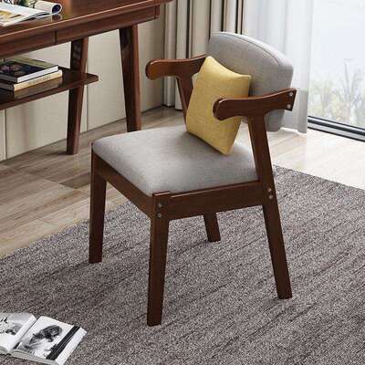 z字椅北欧实木椅子餐椅现代简约靠背椅家用书桌椅写字椅化妆凳子